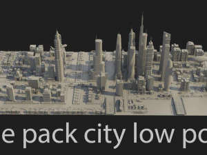tile pack city 3d low poly 3D Model