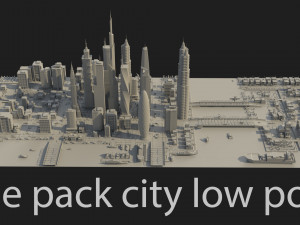 tile pack city 3d low poly 3D Model