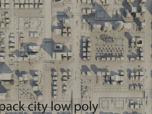 tile pack city 3d low poly 3D Model