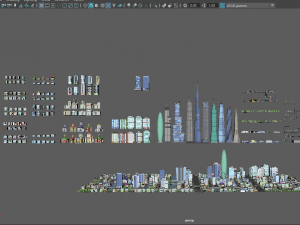 tile pack city 3d low poly 3D Model