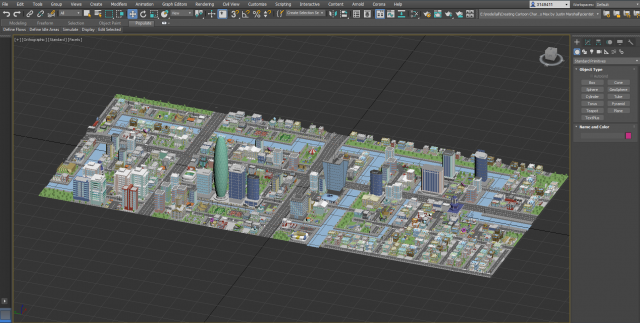 tile pack city 3d low poly 3D Model in Landscapes 3DExport