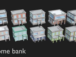 tile pack city 3d low poly 3D Model