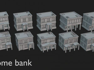 tile pack city 3d low poly 3D Model
