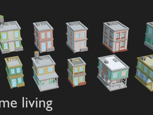 tile pack city 3d low poly 3D Model