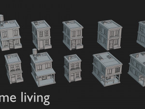 tile pack city 3d low poly 3D Model