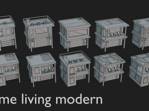 tile pack city 3d low poly 3D Model
