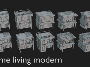 tile pack city 3d low poly 3D Model