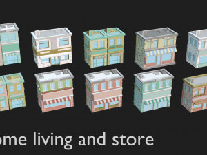 tile pack city 3d low poly 3D Model