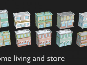 tile pack city 3d low poly 3D Model