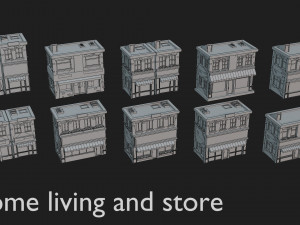 tile pack city 3d low poly 3D Model