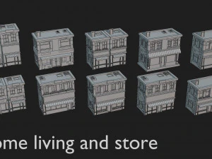 tile pack city 3d low poly 3D Model