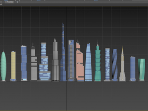 tile pack city 3d low poly 3D Model