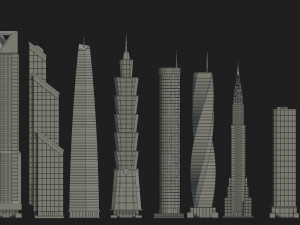 tile pack city 3d low poly 3D Model
