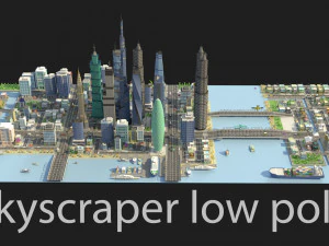 tile pack city 3d low poly 3D Model