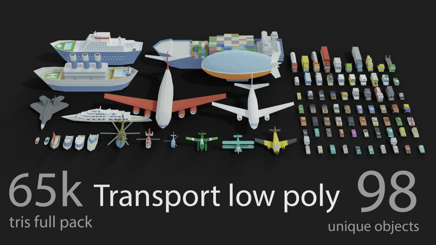 transport low poly Modèle 3D .c4d .max .obj .3ds .fbx .stl .blend 