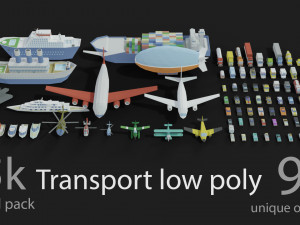 transport low poly Model 3D