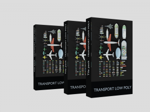 transport low poly 3D 模型