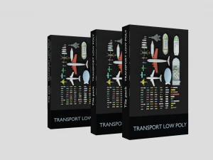 transport low poly Modèle 3D