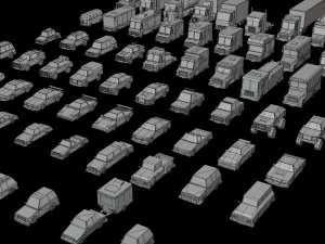 transport low poly Modèle 3D