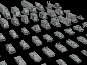 transport low poly Modèle 3D