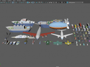 transport low poly 3D 模型