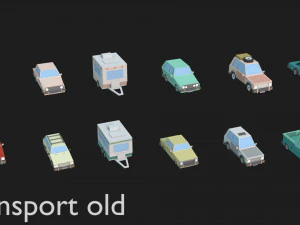 transport low poly Modèle 3D