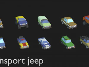 transport low poly Modèle 3D