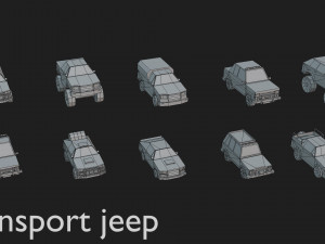 transport low poly 3D 模型