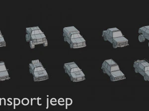 transport low poly Modèle 3D