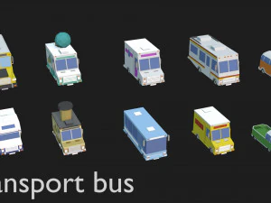 transport low poly Modèle 3D