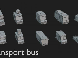 transport low poly Modèle 3D