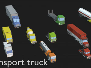 transport low poly Modèle 3D