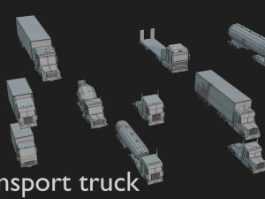 transport low poly Modèle 3D