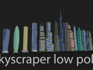 skyscraper low poly 3D Model