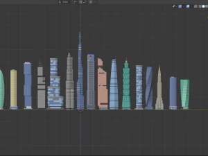 skyscraper low poly 3D Model