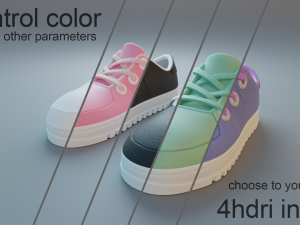 cartoon sneakers 3D 모델