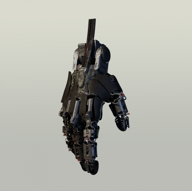hand mechanical 01 Model 3D .c4d .max .obj .3ds .fbx .stl .blend 