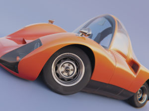 cartoon car porsche 906 carrera 6 1966 Modelo 3D