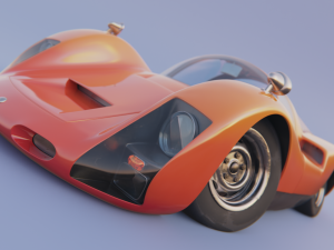 cartoon car porsche 906 carrera 6 1966 Modelo 3D