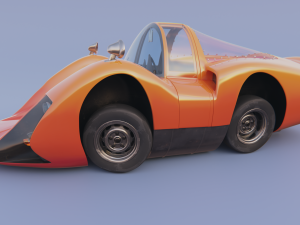 cartoon car porsche 906 carrera 6 1966 Modelo 3D