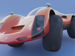 cartoon car porsche 906 carrera 6 1966 Modelo 3D