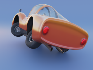 cartoon car porsche 906 carrera 6 1966 Modelo 3D