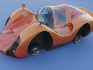 cartoon car porsche 906 carrera 6 1966 Modelo 3D