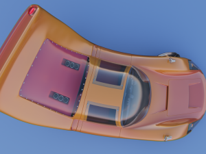 cartoon car porsche 906 carrera 6 1966 Modelo 3D