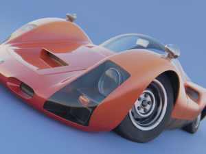 cartoon car porsche 906 carrera 6 1966 Modelo 3D