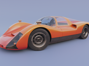 cartoon car porsche 906 carrera 6 1966 Modelo 3D
