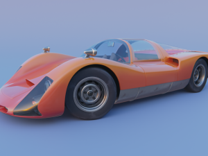 cartoon car porsche 906 carrera 6 1966 Modelo 3D