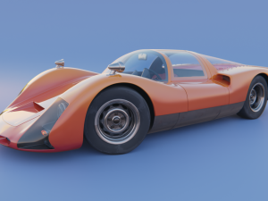 cartoon car porsche 906 carrera 6 1966 Modelo 3D