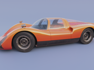 cartoon car porsche 906 carrera 6 1966 Modelo 3D