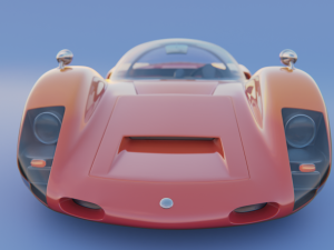 cartoon car porsche 906 carrera 6 1966 Modelo 3D